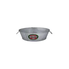 BEHRENS - Cubeta Baja Plana Acero Galvanizado en Caliente 11.36 L
