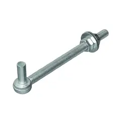 GENERICO - Gancho con Perno de Acero Zinc 3/4 X 30.48 cm