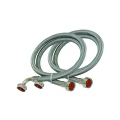 EASTMAN - Manguera para Lavadora con Codo Acero Inoxidable X 1.52 m