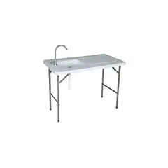 DIAMONDBACK - Mesa Lavaplatos Plegable Portafolio Plástica Polietileno 114X59Cm Blanca