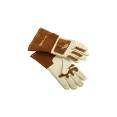 FORNEY HIDE - Guantes Forney Hombre L Soldadura con Refuerzo en Pulgar y Puño Largo Marrón