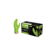 GLOVEWORKS - Guantes de Nitrilo sin Talco Color Verde 8 Mil Talla XL