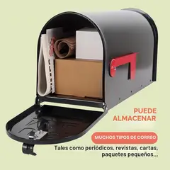GIBRALTAR MAILBOXES - Buzón Grande Alta Resistencia Montaje en Poste Negro