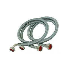 EASTMAN - Manguera para Lavarropas con Codo Acero Inoxidable X 1.82 m