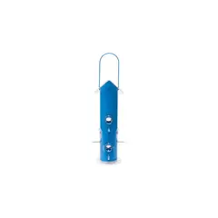 undefined - Comedero Tipo Tubo de Metal Azul con 8 Puertos Capacidad de 0.34Kg