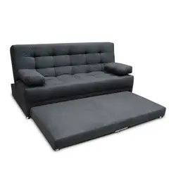 MUEBLES ONLINE - Sofá Cama Tarima Matter 95X190X80 Tela Gris