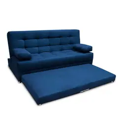 MUEBLES ONLINE - Sofá Cama Tarima Matter Tela Azul