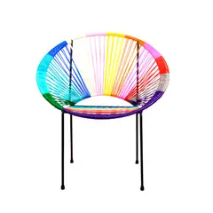 VALENTE - Silla Exterior 1 Pieza Metal Fibra Carlota Multicolor
