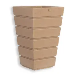 FORA - Matera Plástica Piramidal Argo Acanalada 33X33X52Cm Arena