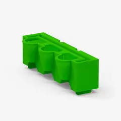 FORA - Matera Plástica Rectangular Jardín Verical 1Nivel 19.5X58X19Cm Incluye Soporte Verde