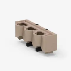 FORA - Matera Plástica Rectangular Jardín Verical 1Nivel 19.5X58X19Cm Incluye Soporte Arena