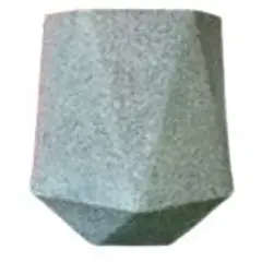 FORA - Matera Plástica Cónica Diamante 14.5X14.5X20Cm Cemento Oscuro