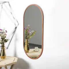 SANDALO - Espejo Ovalado 50X100 Cm Oro Rosa