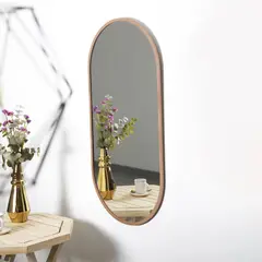 SANDALO - Espejo Ovalado 60X120 Cm Oro Rosa