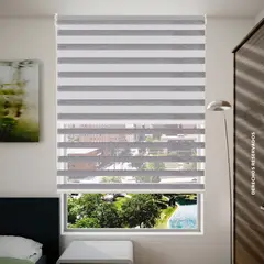 REGGIA - Cortina Enrollable 2en1 100x170 Cm Gris