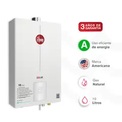 RHEEM - Calentador 10lt Gas Natural Tiro Forzado Digital