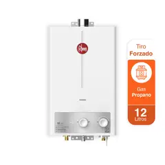 RHEEM - Calentador 12lt Gas Propano Tiro Forzado