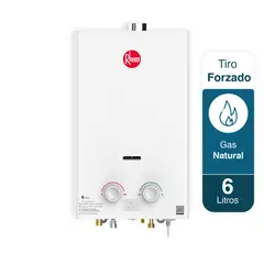 RHEEM - Calentador 6 Litros Gas Natural Tiro Forzado