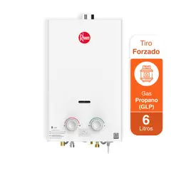 RHEEM - Calentador 6 Litros Gas Natural Tiro Forzado