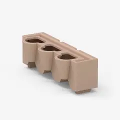 FORA - Matera Plástica Rectangular Jardín Vertical 1Nivel 19.5X58X19Cm Arena Incluye Soporte