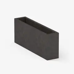 FORA - Jardinera Plástica Rectangular Argo Lisa 100x20x40cm Cemento