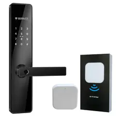 ZERRUTTI - Cerradura Digital Inteligente Negra Con Gateway