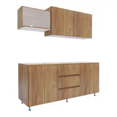 JUST HOME COLLECTION - Cocina Integral Frost 1.80 Metros Miel - Sin Mesón