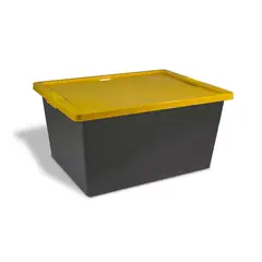 ESTRA - Caja Organizadora Con Broches 55l Gris-Amarillo-Forte
