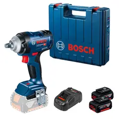 BOSCH - Llave De Impacto ½ Pulgada 18v 2 Bat 4.0 Ah + 1 Cargador Brushless Gds 18v-400