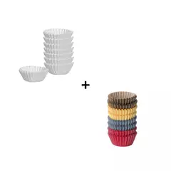 TESCOMA - Combo Moldes de Papel Delicia Surtido 400 Piezas 4cm Blanco/color