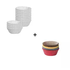 TESCOMA - Combo Moldes de Papel Delicia Surtido 200 Piezas 6cm Blanco/color