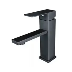 GRIFOS CENTER - Llave Lavamanos Sencilla En Acero Inoxidable Color Negro