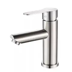 GRIFOS CENTER - Grifería Monocontrol Lavamanos Baja En Acero Inox.304