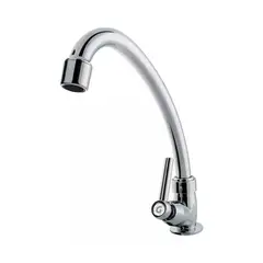 GRIFOS CENTER - Llave Sencilla Lavaplatos Cromada Tipo Palanca