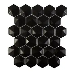 ATTMOSFERAS - Mosaico Esagono Nero 31X34 Mate Cj/X 12 Und