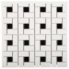 ATTMOSFERAS - Mosaico Spirale Biancocj/Xnero 30x30 Mate Cj/X 22 Und