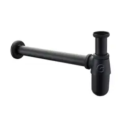 GRIFOS CENTER - Sifón Lavamanos Botella de 1.1/4 Negro Mate
