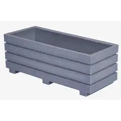 JUST HOME COLLECTION - Jardinera Plástica Rectangular Argos Lisa 90x35.5x33cm Cemento Oscuro