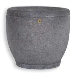 JUST HOME COLLECTION - Matera Plástica Cónica Balaio 30x27.8cm Cemento Oscuro