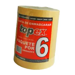 TOPEX - Cinta de Enmascarar 24mmX40m Paquete 6 Und