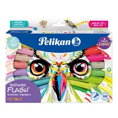 PELIKAN - Set de Resaltadores Grueso X 16 unds Buho