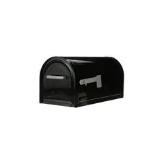 GIBRALTAR MAILBOXES - Buzón Gde con Cerradura de Montaje en Poste Acero Negro