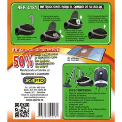 SCARTO - Bolsa Aspiradora Sintetica Wurden Wvc Probat 1400 W x 2 Unidades