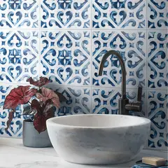 KANTU - Azulejo Delta Blu 15 X 15 cm X 36 Unidades