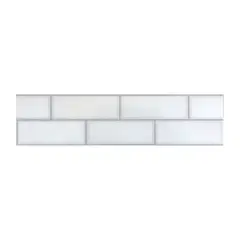 KANTU - Brick Mattone Bianco 40 X 10 cm X 24 Unidades
