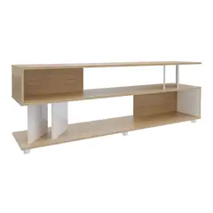 MADERKIT - Mesa Tv Zag 52.8x160x36.8cm Rovere Blanco