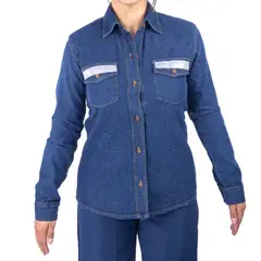 DQ - Blusa En Jean Para Dama Con Reflectivo_Bjscrts