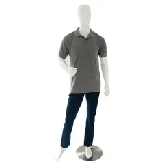 DQ - Camiseta Tipo Polo Manga Corta Gris _ Pmcgrts