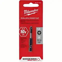 MILWAUKEE - Broca de Inserción para Taladro Eléctrico Phillips N. 2 de 5.08 cm