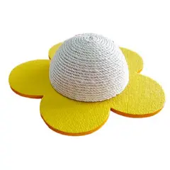 INTERPET - Rascador Para Gatos Flor 40x40x25cm Pequeño Amarillo